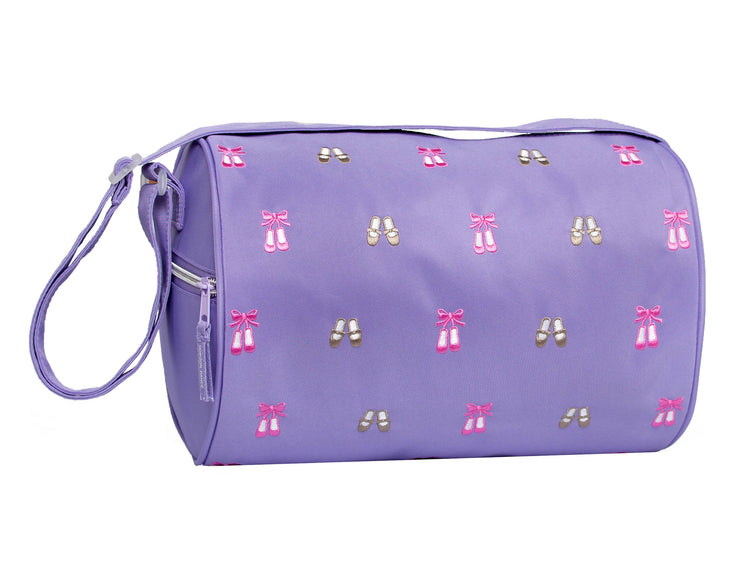 Horizon Dance 5607 Daisy Embroidered Ballet and Tap Dance Small Duffel Bag - Lavender
