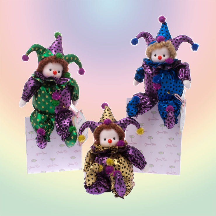 Circus Clowns Set of 3 Small Collectible Musical Dolls