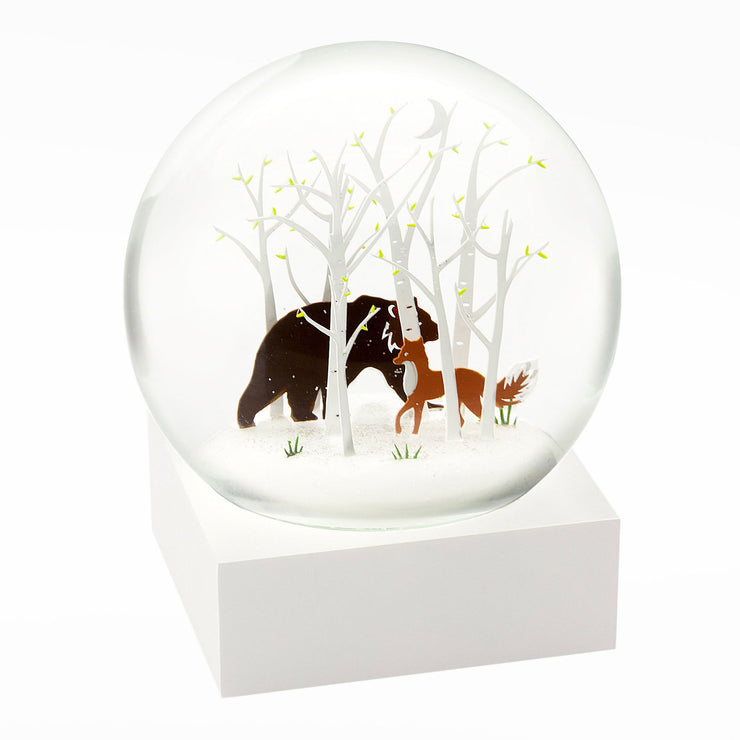 Fox and Bear Snow Globe by CoolSnowGlobes.