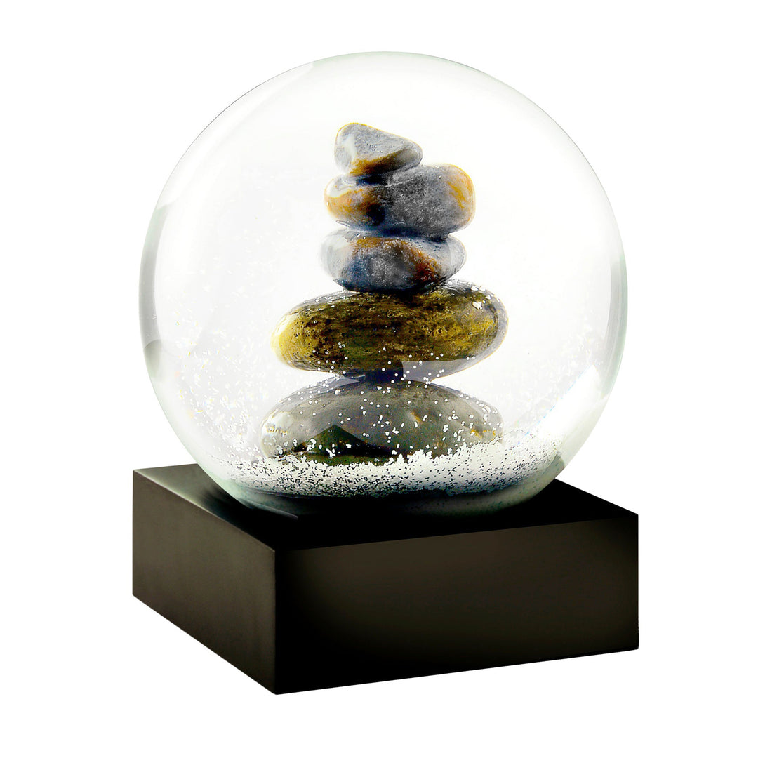 Cairn Stacked Rocks Cool Snow Globe.