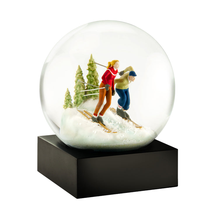 Skiers Downhill Skiing Snow Globe by CoolSnowGlobes.