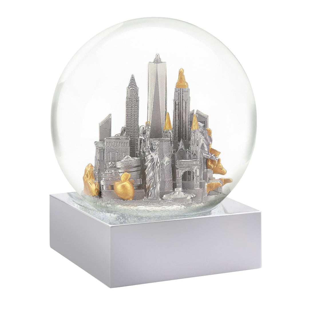New York City Silver-Gold Cool Snow Globe.