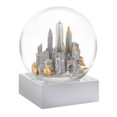 New York City Silver-Gold Snow Globe by CoolSnowGlobes.