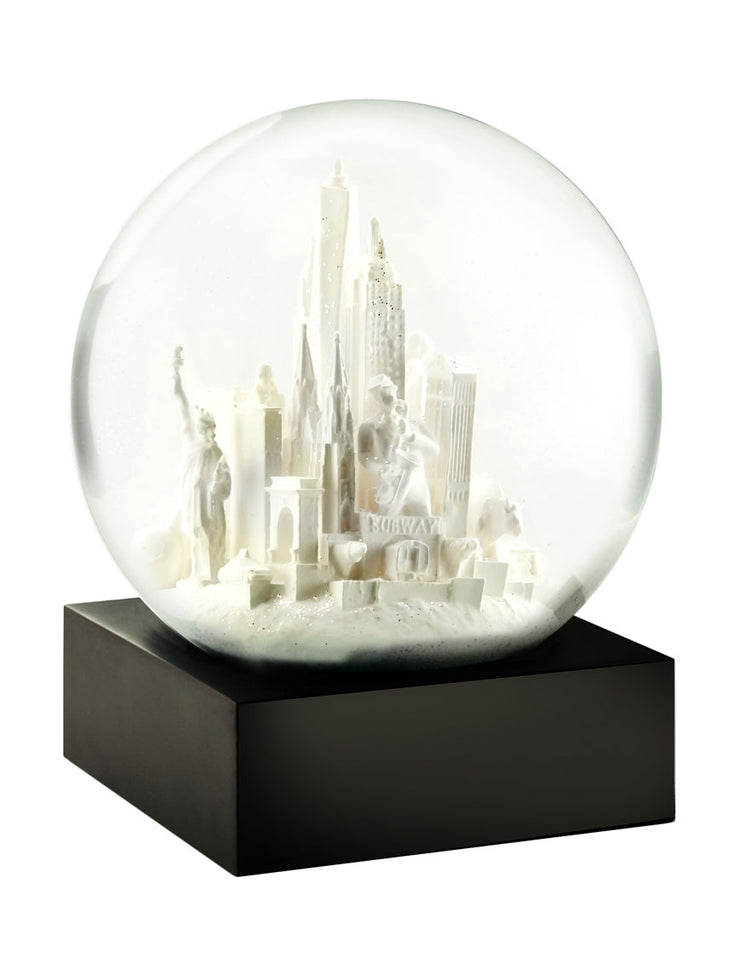 New York City White Snow Globe by CoolSnowGlobes.
