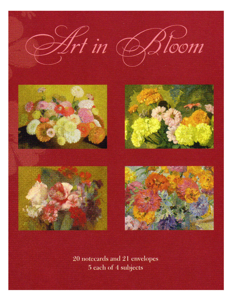 Art in Bloom Colorful Flowers - 20 Boxed Note Cards with Envelopes