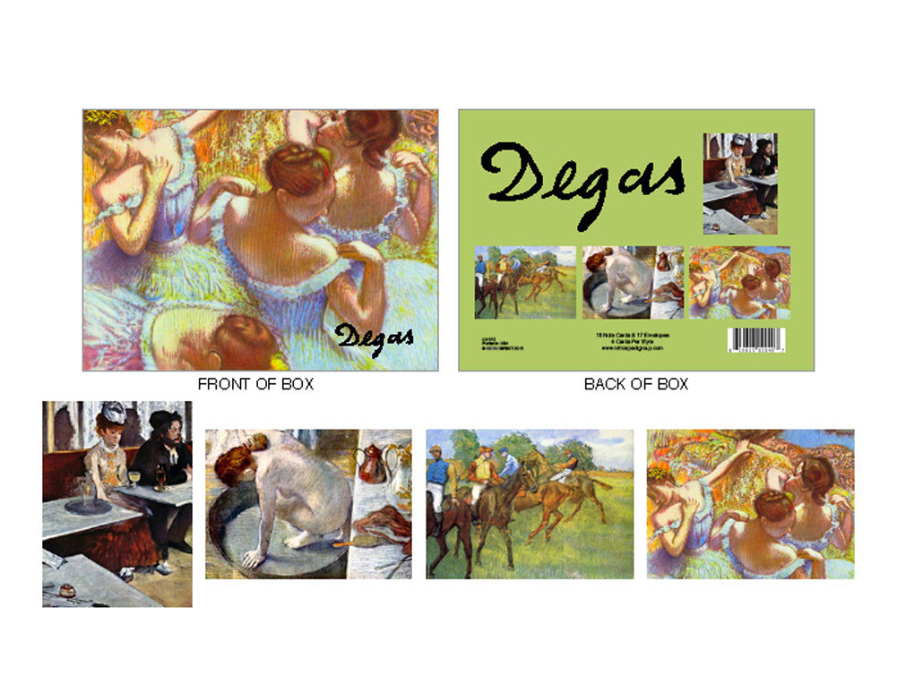 Edgar Degas Ballerinas Race Horses Café Pub Impressionism Boxed Note Card Set