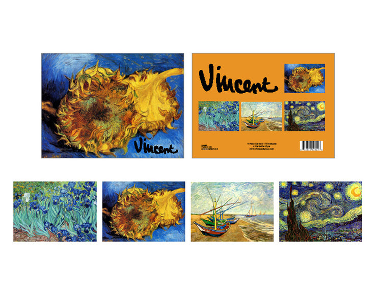 Vincent van Gogh Sunflowers Starry Night Irises Fishing Boats Boxed Note Cards